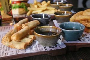 vegetable spring rolls at Ocean Cafe in Santa Maria