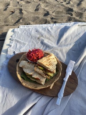 Vegan panini  at Hostal Mano a Mano in Las Penitas