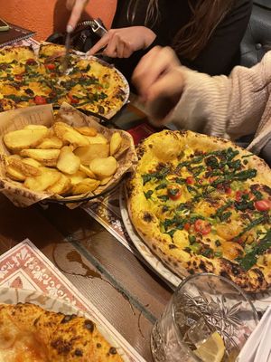 Vegan Pizza and Fries  at Fabrique in Split