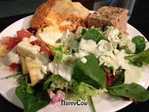 Entree with side salad and fruit -- yum! at Graenn Kostur in Reykjavik