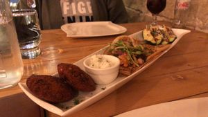 Vegan platter  at Brooks in Ilkley