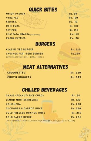 Starters and beverages at Rose & Joe  in Mumbai