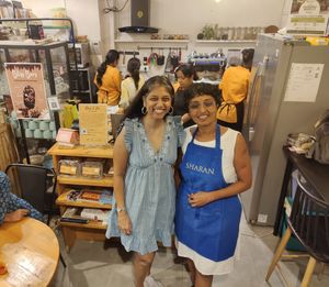 Open kitchen behind at Rose & Joe  in Mumbai