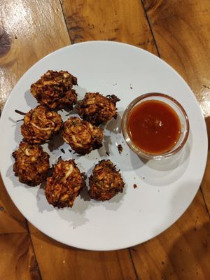 Cabbage pakodas at Rose & Joe  in Mumbai
