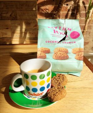 Coffee with a twist. at Rising Tide in Brighton