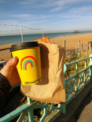 Perfect beach walk refreshments  at Rising Tide in Brighton