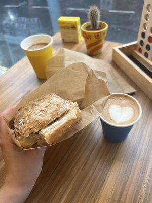 Vegan coconut pain au chocolat   at Rising Tide in Brighton