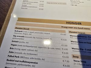 One vegan sandwich at Café Pistolet in Bruges