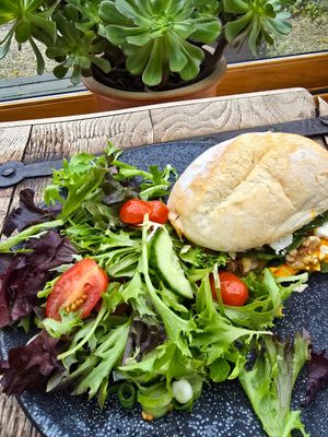 Vegan sandwich with salad (take away) at Café Pistolet in Bruges