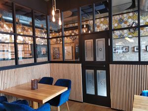 Interior with separated areas at Quellenhof in Gossau