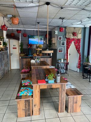 Cute and cozy inside   at Vegan 1983 in Erfurt