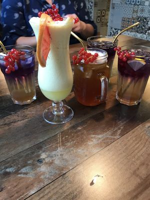 selfmade ice teas and smoothie  at Vegan 1983 in Erfurt