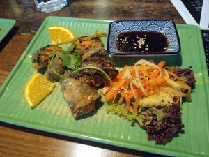 Mushrooms in nori at Vegan 1983 in Erfurt