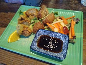 Vegan 'ribs' at Vegan 1983 in Erfurt