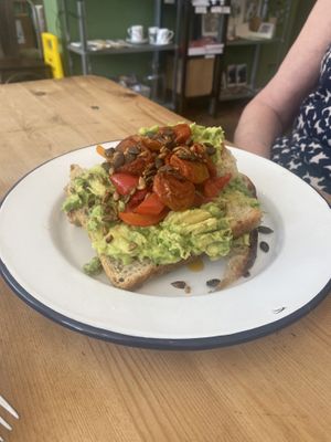 Avocado toast  at Root in Hythe