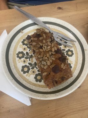 Banana bread with chocolate chips  at Root in Hythe