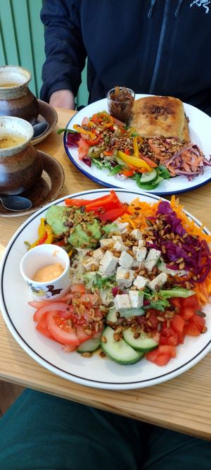 Sausage roll and Poke bowl at Root in Hythe