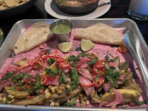 Calabacitas tacos  at Mister Oso in Denver