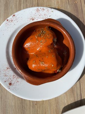 Pimientos rellenos de setas  at La Tarara de Guaso in Huesca