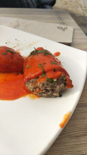 Pimiento relleno de negrillas at La Tarara de Guaso in Huesca