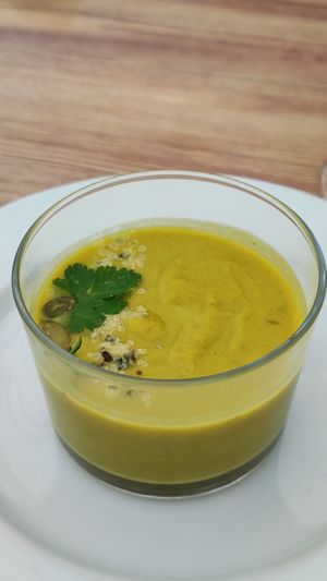 Crema fría de puerros at La Tarara de Guaso in Huesca