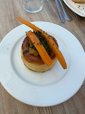 Carrot themed second dish at La Tarara de Guaso in Huesca