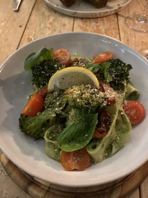 Pappardelle special, wow it was delicious !  at VIBE Plant Based Cafe & Restaurant in Douglas