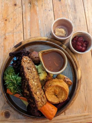 Sunday roast at VIBE Plant Based Cafe & Restaurant in Douglas