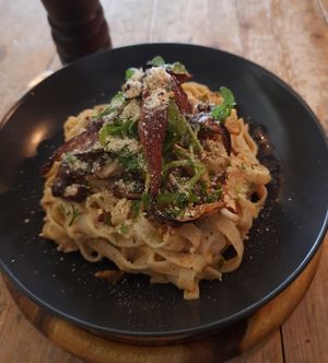 Pasta special at VIBE Plant Based Cafe & Restaurant in Douglas