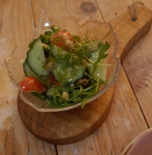 Side salad at VIBE Plant Based Cafe & Restaurant in Douglas