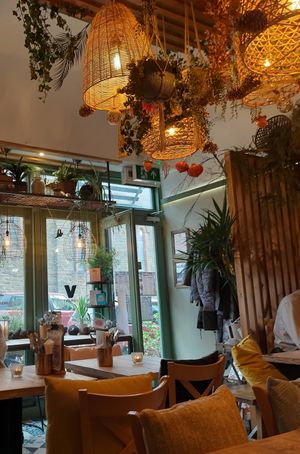 Interior at VIBE Plant Based Cafe & Restaurant in Douglas