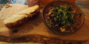 Bean stew at VIBE Plant Based Cafe & Restaurant in Douglas