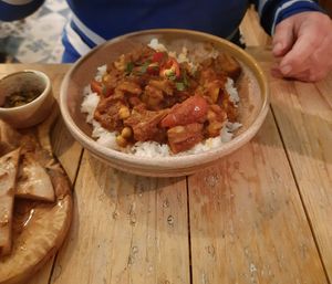 Jackfruit curry at VIBE Plant Based Cafe & Restaurant in Douglas