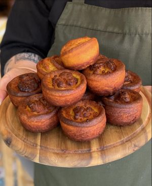 Turmeric Yorkshire puddings   at VIBE Plant Based Cafe & Restaurant in Douglas
