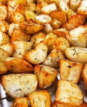 Roast potatoes   at VIBE Plant Based Cafe & Restaurant in Douglas