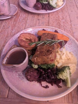 Sunday roast at VIBE Plant Based Cafe & Restaurant in Douglas