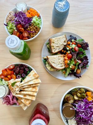 A wide variety of gf & vegan lunch options! at High Vibes Juicery in Park City