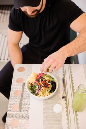 Vegan Burrito Bowl  at High Vibes Juicery in Park City