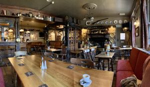 Inside the bar  at King Arthur Hotel in Swansea