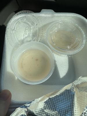 Dipping sauce for spring rolls, very watery consistency    at My Thai Vegan & Boba in Frisco