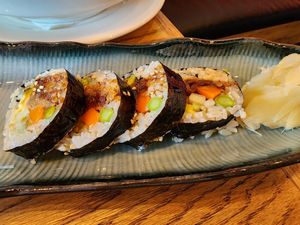 Vegan sushi at My Thai Vegan & Boba in Frisco