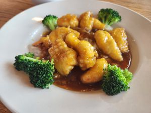 Sweet and sour shrimp at My Thai Vegan & Boba in Frisco