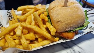 Burger at The Log Cabin in Penrith