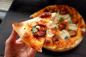 VEGAN PEPPERONI PIZZA at Moto Laurie in Da Lat