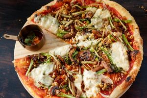 BBQ VEGIES PIZZA at Moto Laurie in Da Lat