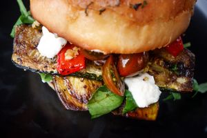Roasted Vegies Burger at Moto Laurie in Da Lat