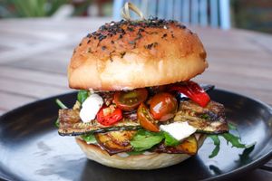 Roasted Vegies Burger at Moto Laurie in Da Lat