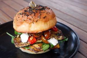 Roasted Vegies Burger at Moto Laurie in Da Lat
