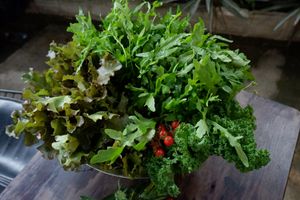 Vegies from the garden at Moto Laurie in Da Lat