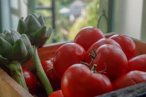 Fresh farm-grown vegetables are bought at local market every single day. at Moto Laurie in Da Lat